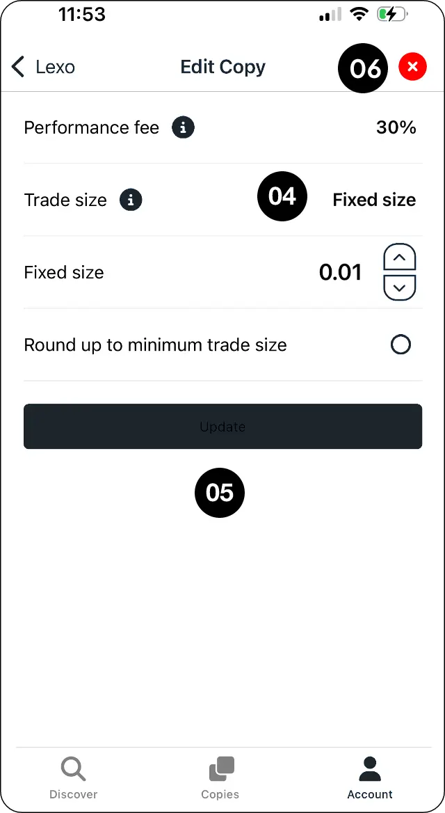 CopyMate update copying settings