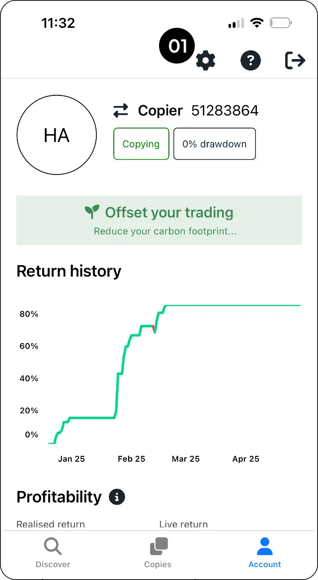 CopyMate settings screen for unlinking