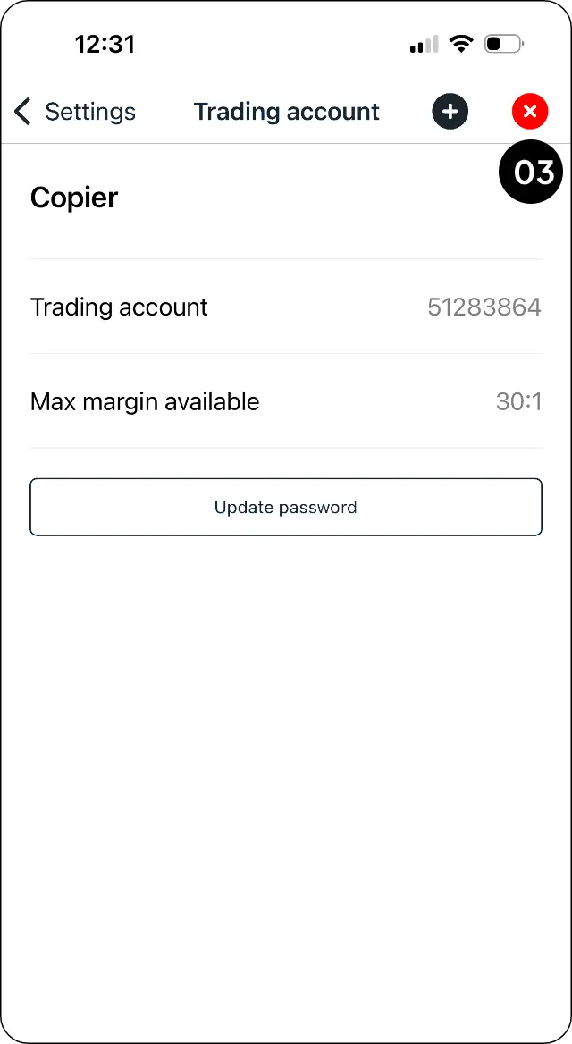 CopyMate unlink account button